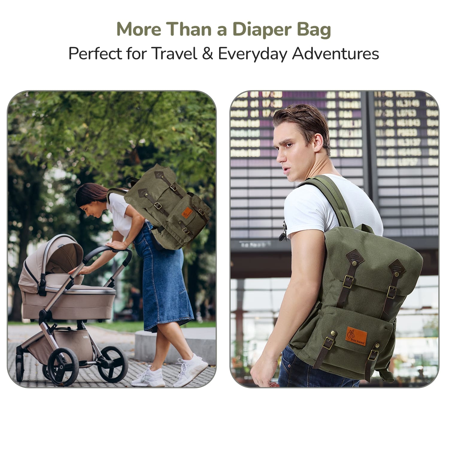 R for Rabbit Caramello Sportz Diaper Bag 900D Polyester Insulated Pockets 22L