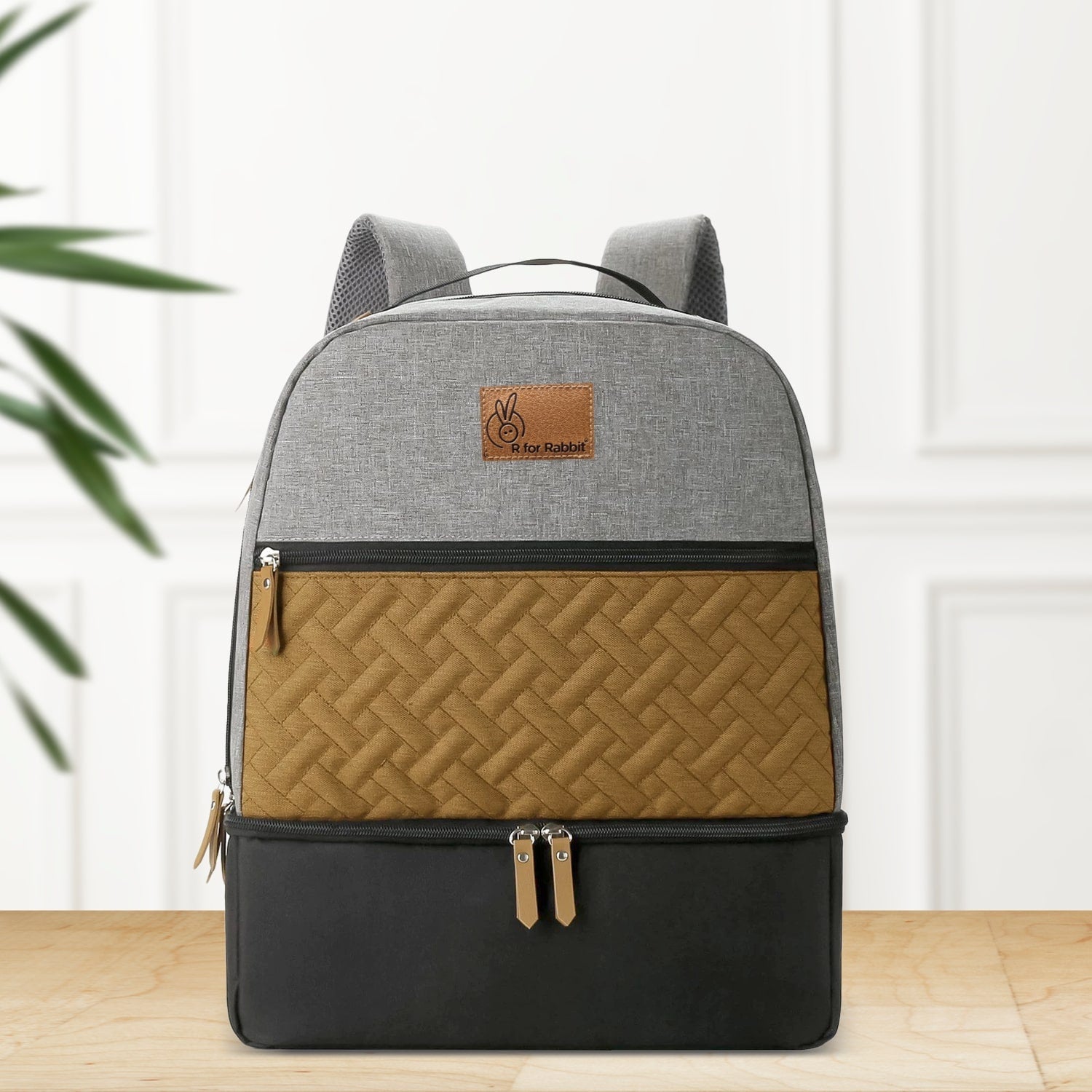 R for Rabbit Caramello Truffle Diaper Bag Insulated Polyester 13x6x17in