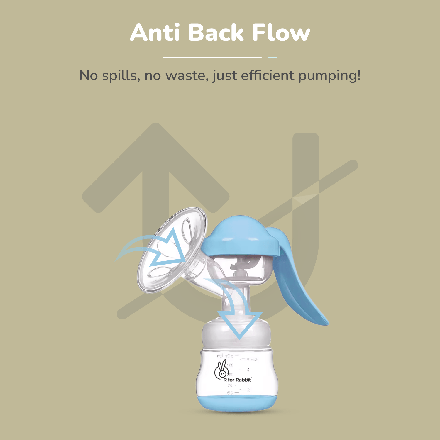 R For Rabbit First Feed Cozy Manual Breast Pump Blue 0.4lb