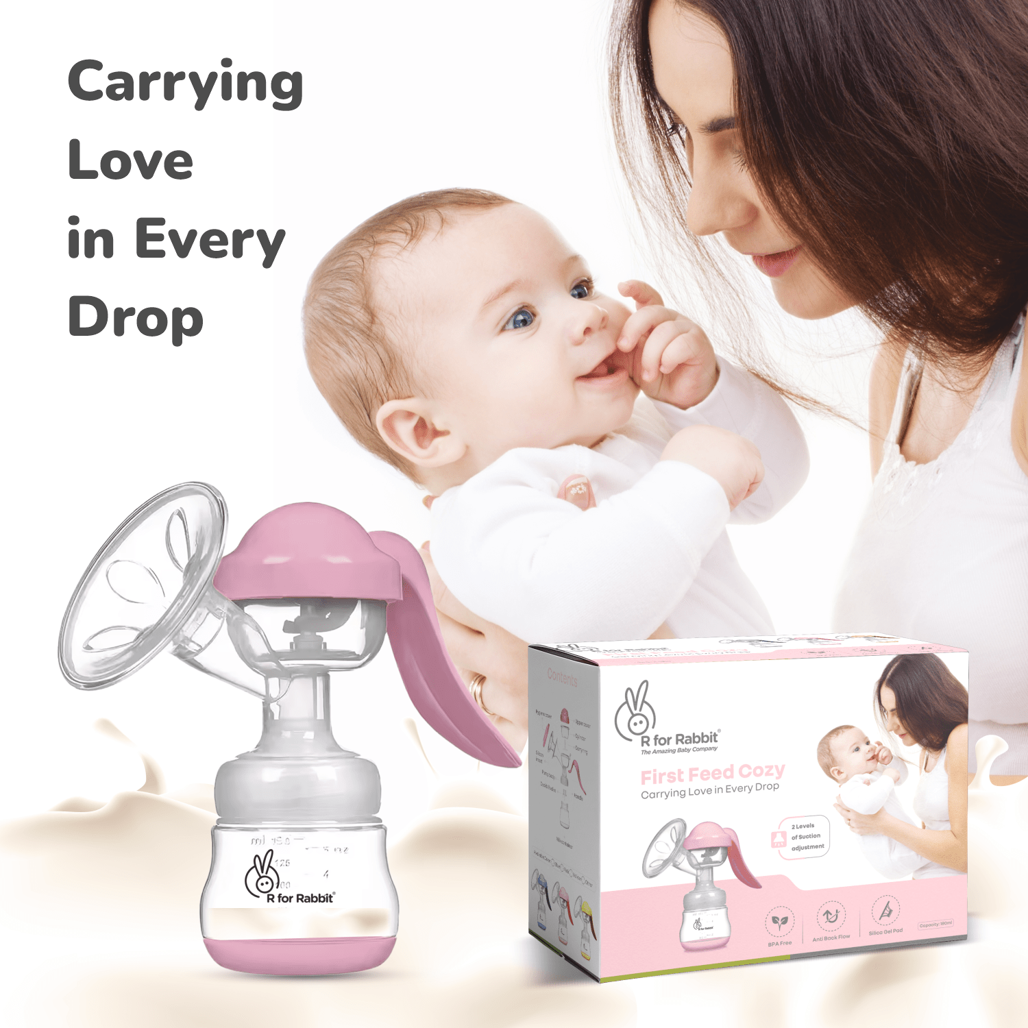 R For Rabbit First Feed Cozy Manual Breast Pump Blue 0.4lb
