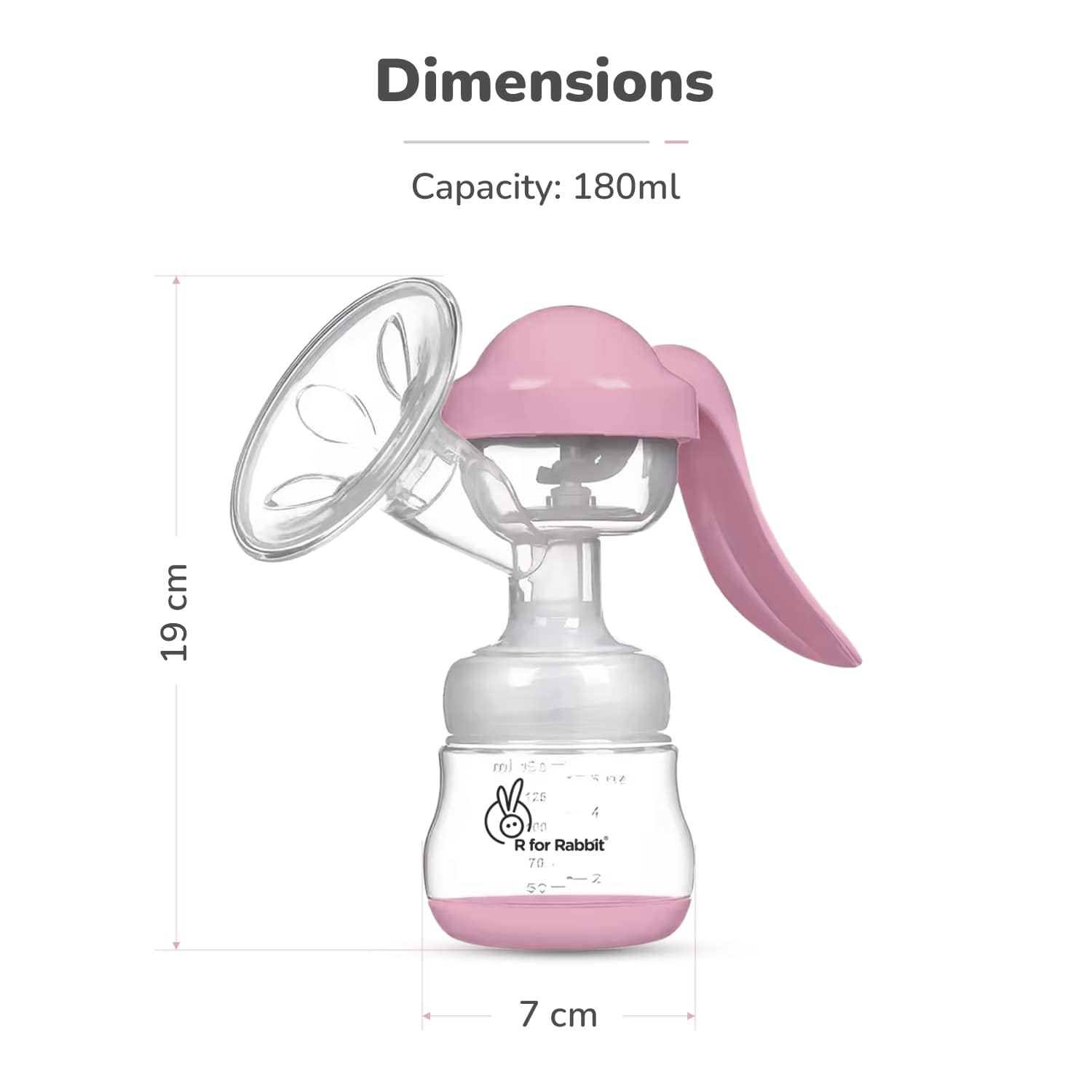 R For Rabbit First Feed Cozy Manual Breast Pump Blue 180ml 0.4lb
