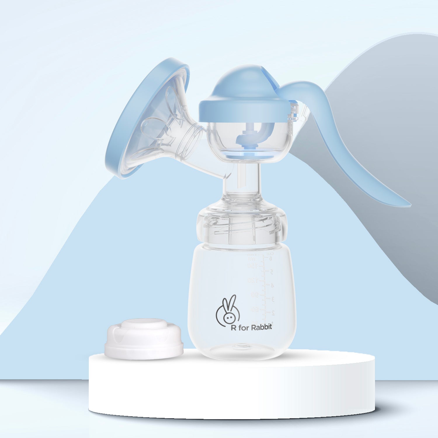 R For Rabbit First Feed Cozy Manual Breast Pump 2 Suction Levels BPA Free 0.4lb