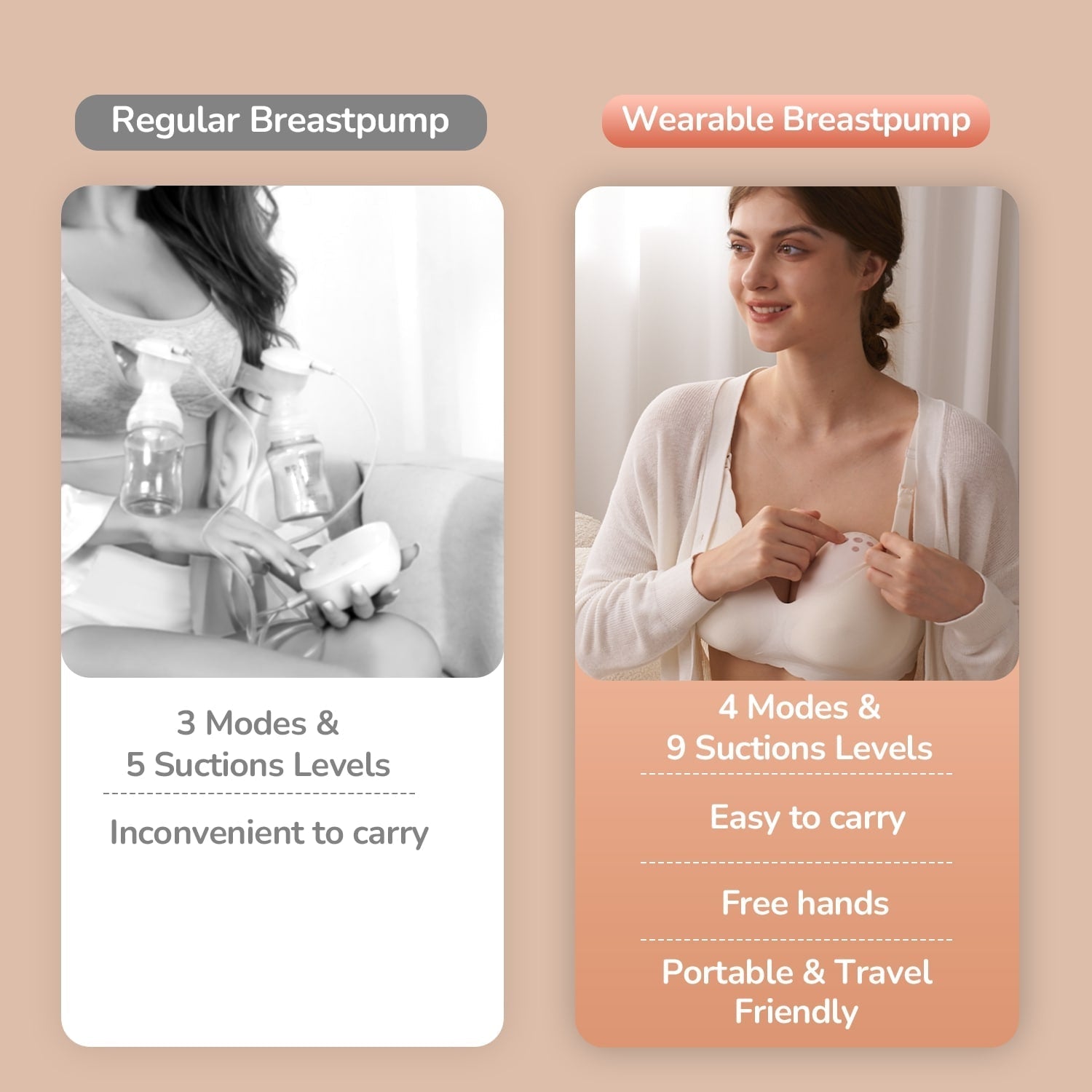 R For Rabbit First Feed Flexi Wearable Breast Pump Pink 120ml 0.55lb