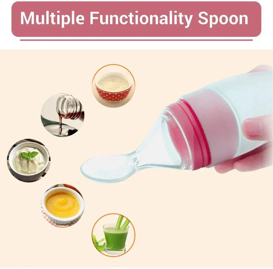 First Feed Red Food Grade Silicone Feeder For Babies