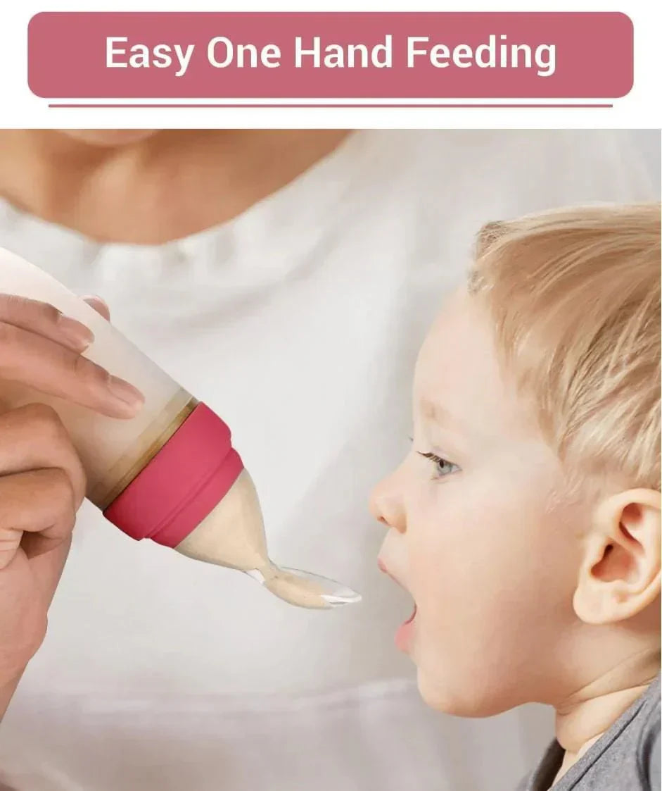 First Feed Red Food Grade Silicone Feeder For Babies