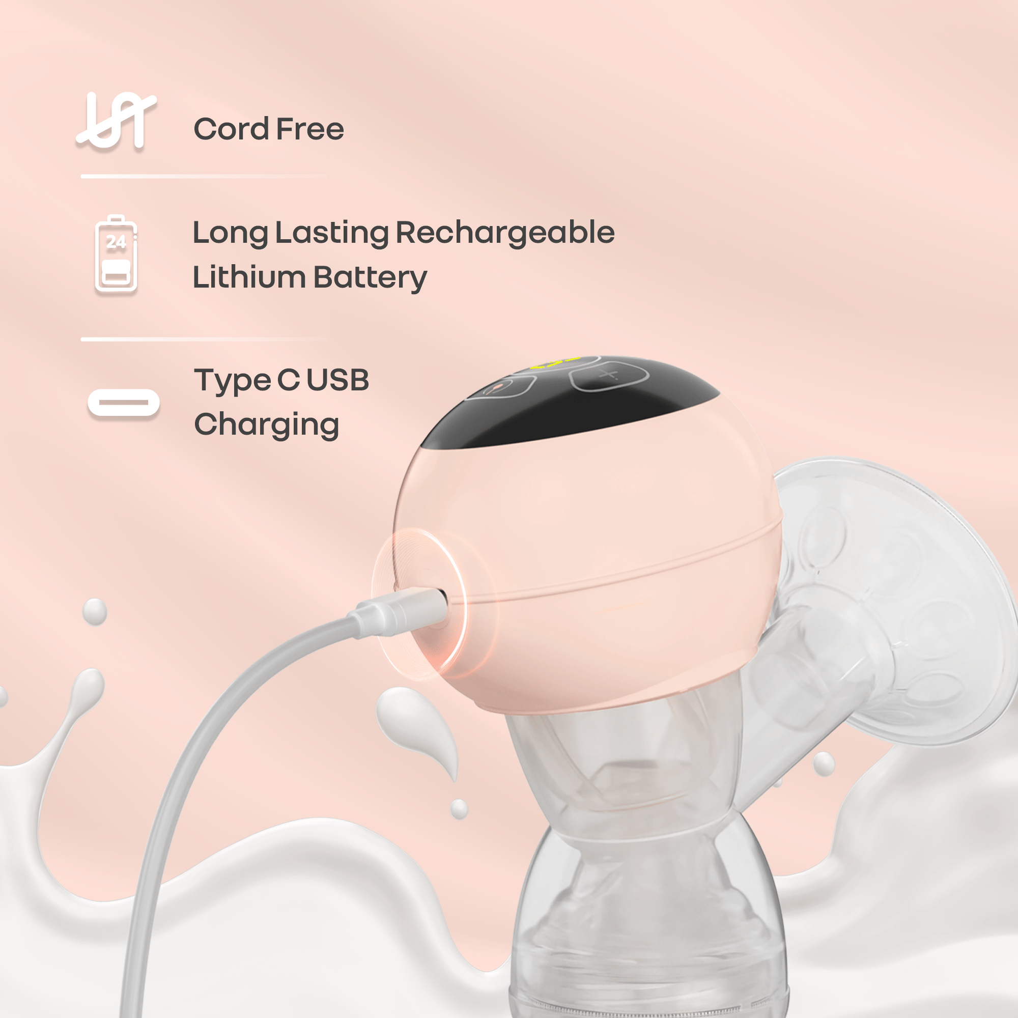 R For Rabbit Lactella Comfort Breast Pump Dual Modes 9 Levels 0.73lb