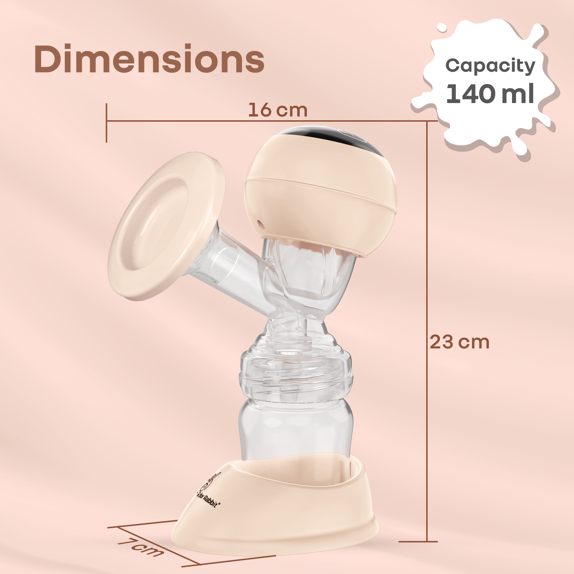R For Rabbit Lactella Comfort Breast Pump Dual Modes 9 Levels 0.73lb