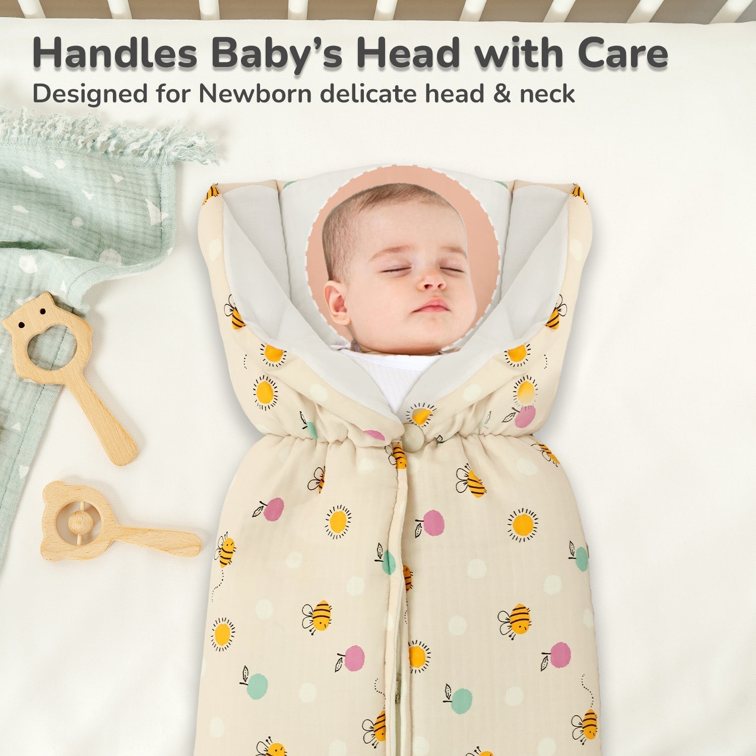 Snuggy Bliss 100% Muslin Cotton Baby Bedding For Newborns