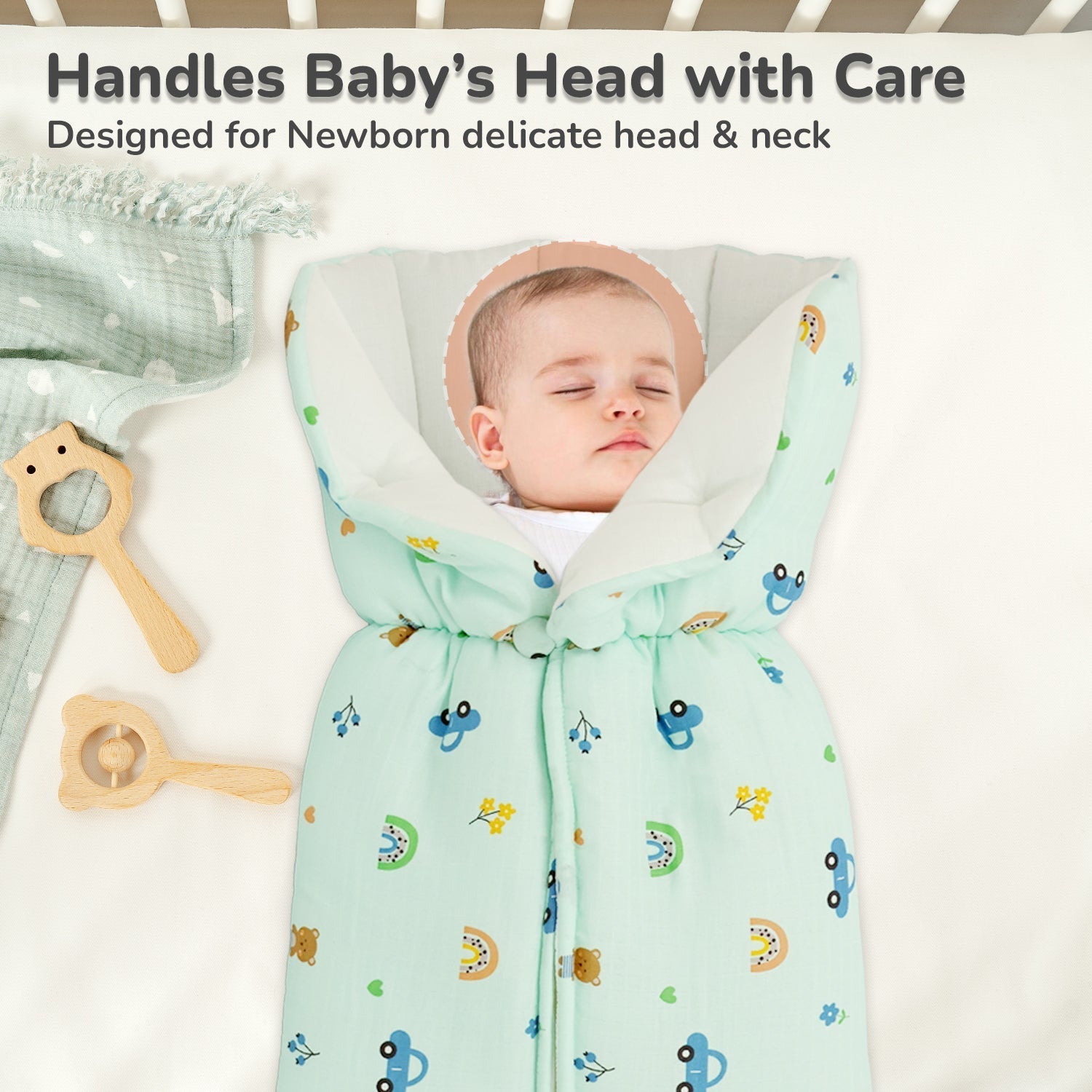 Snuggy Bliss 1 PC Kids Muslin Cotton Baby Bedding for Newborns