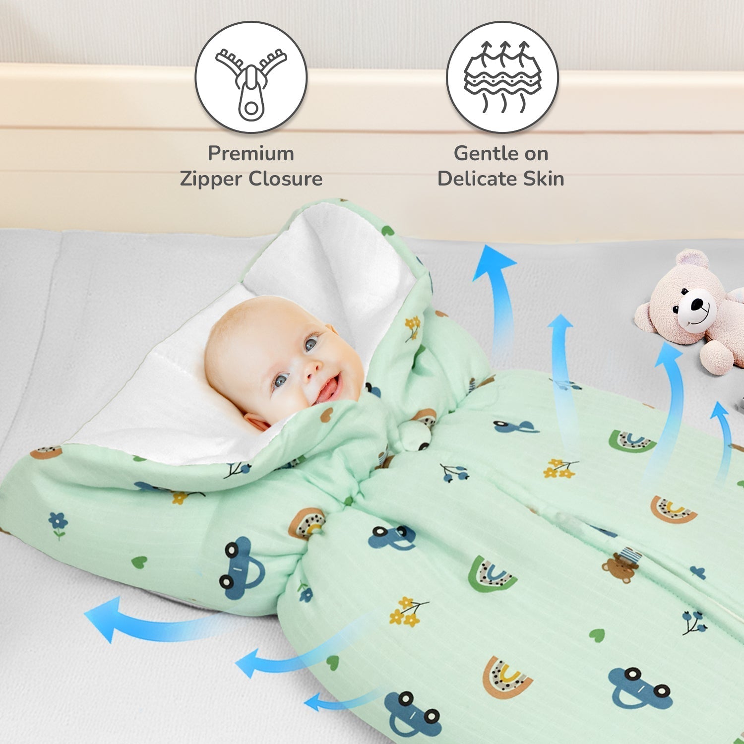 Snuggy Bliss 1 PC Kids Muslin Cotton Baby Bedding for Newborns