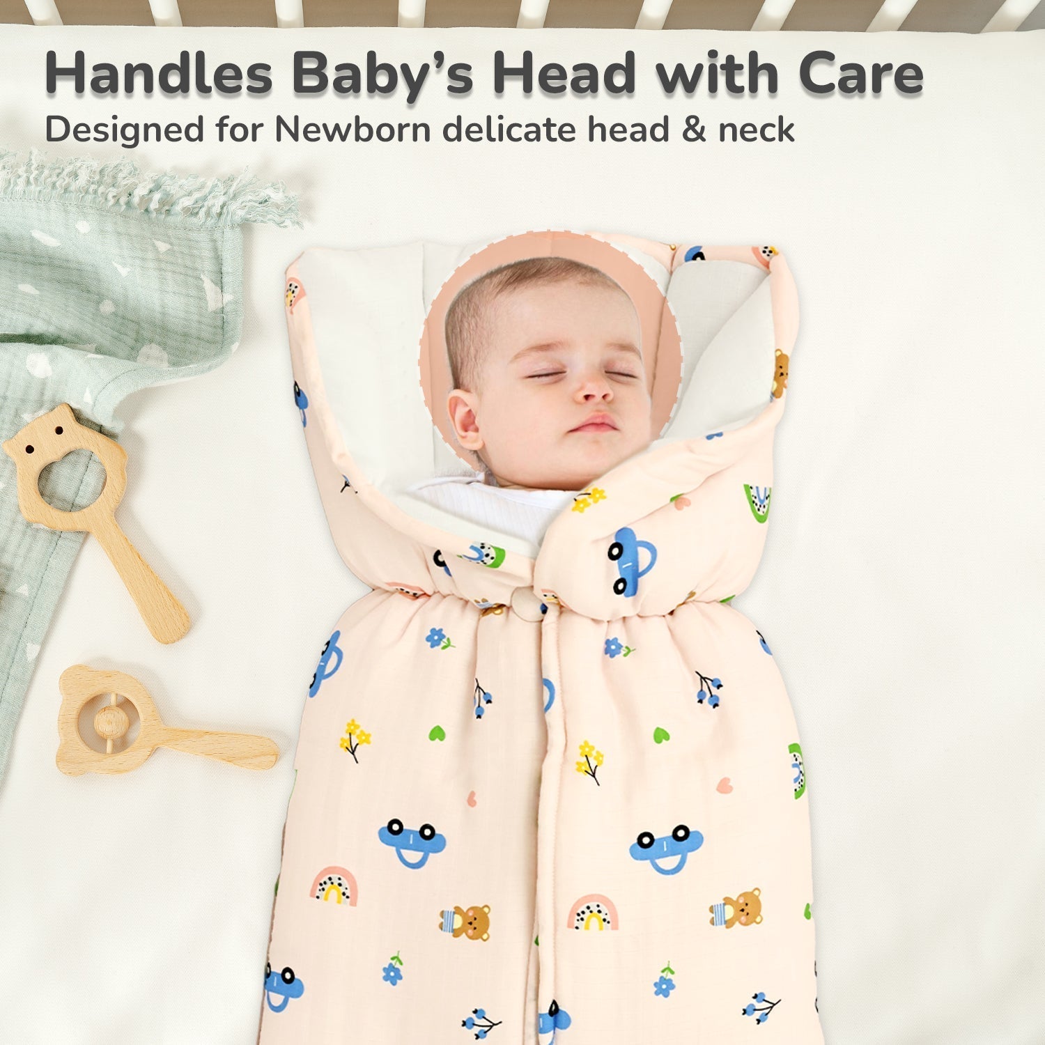 Snuggy Bliss 1 PC Kids Muslin Cotton Baby Bedding for Newborns