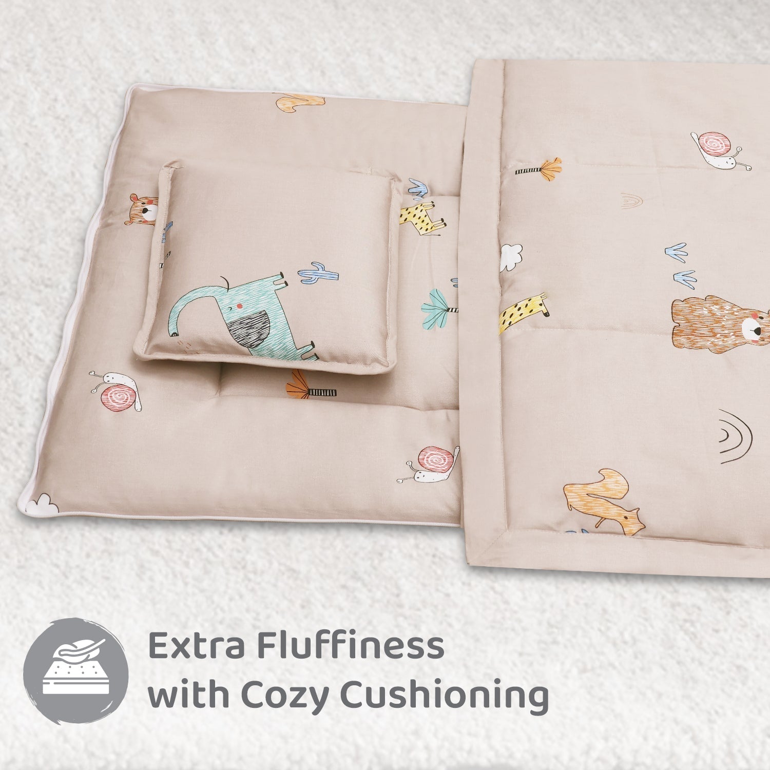 Snuggy Cozy 100% Cotton Tan Brown Portable Bed For Babies