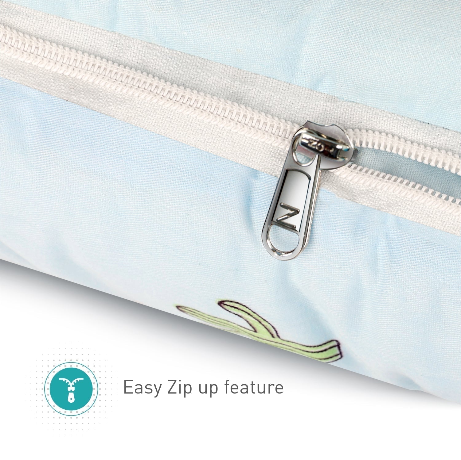 Snuggy Sky Blue 100% Cotton Portable Bed For Babies