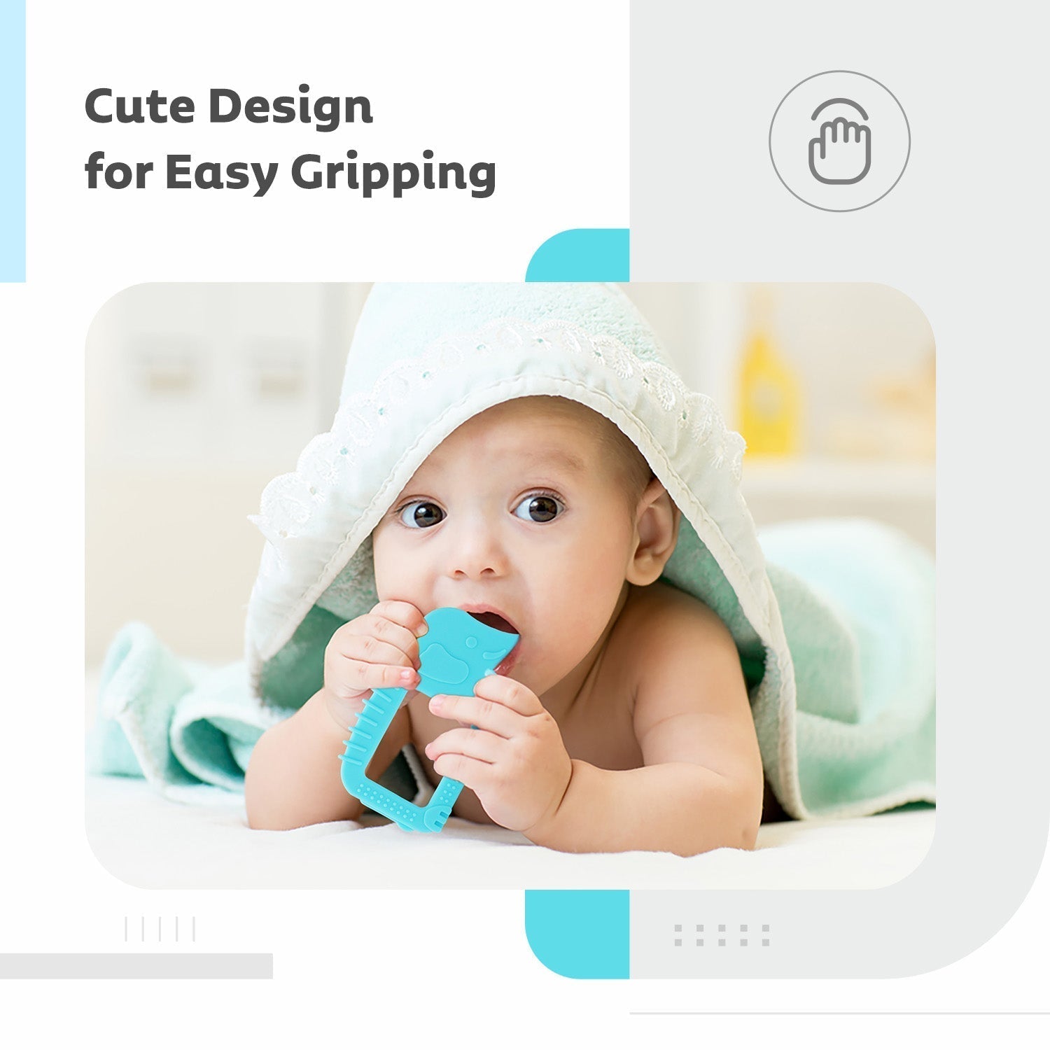 R For Rabbit Tiny Bites Safari 2 Pc Silicone Teether Set For Babies