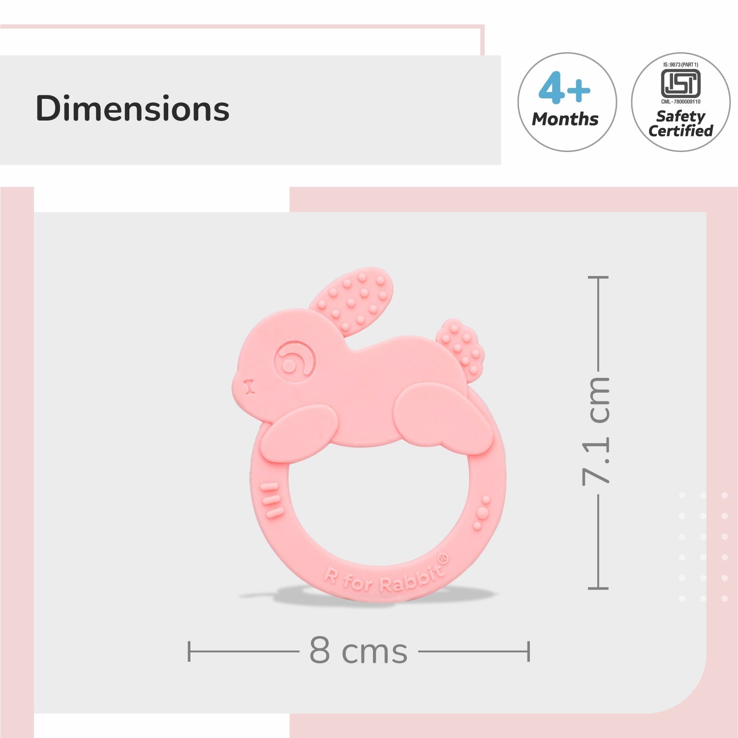 R For Rabbit Tiny Bites Zoobie Crocodile Silicone Teether For Babies