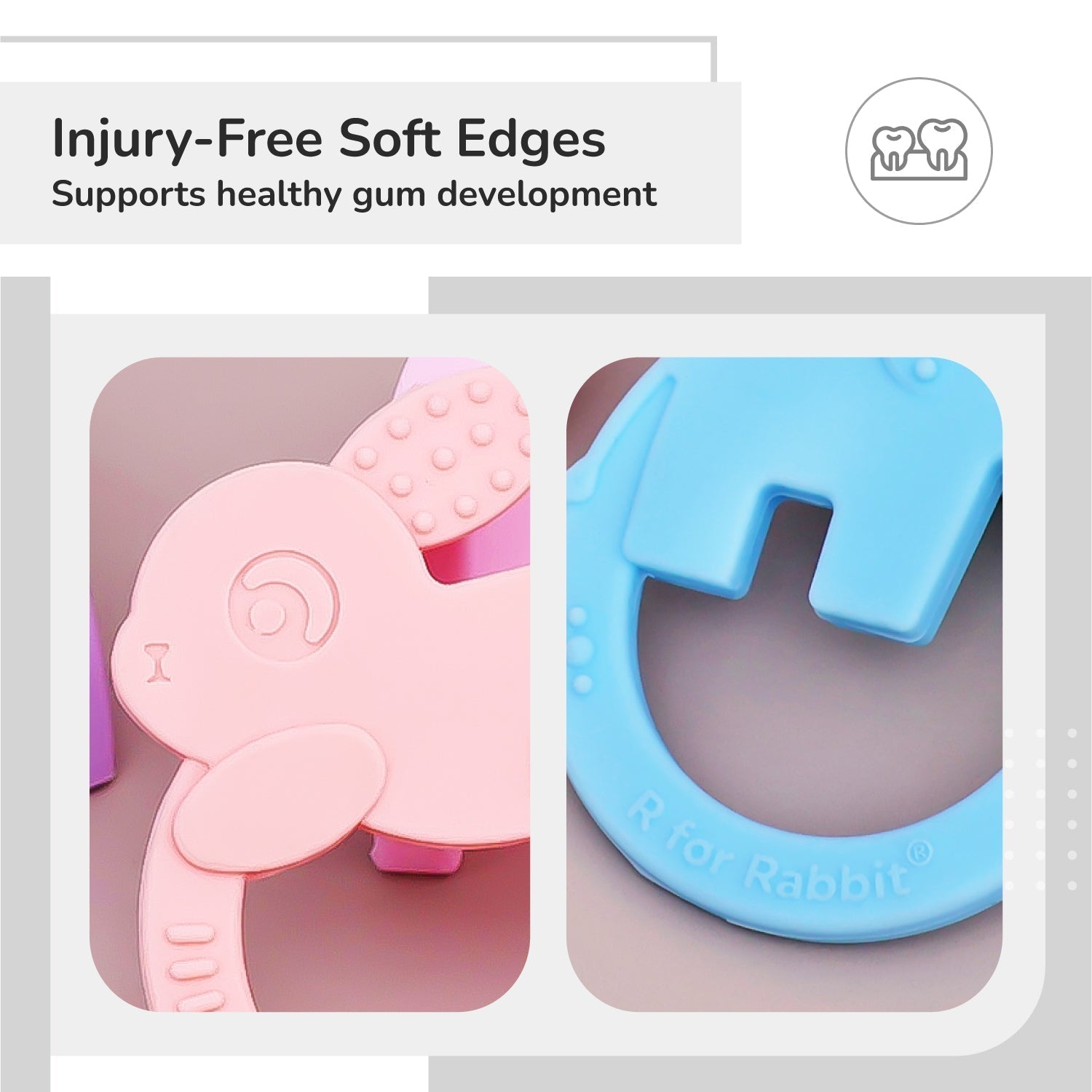 Tiny Bites Zoobie BPA Free Silicone Teethers For Babies