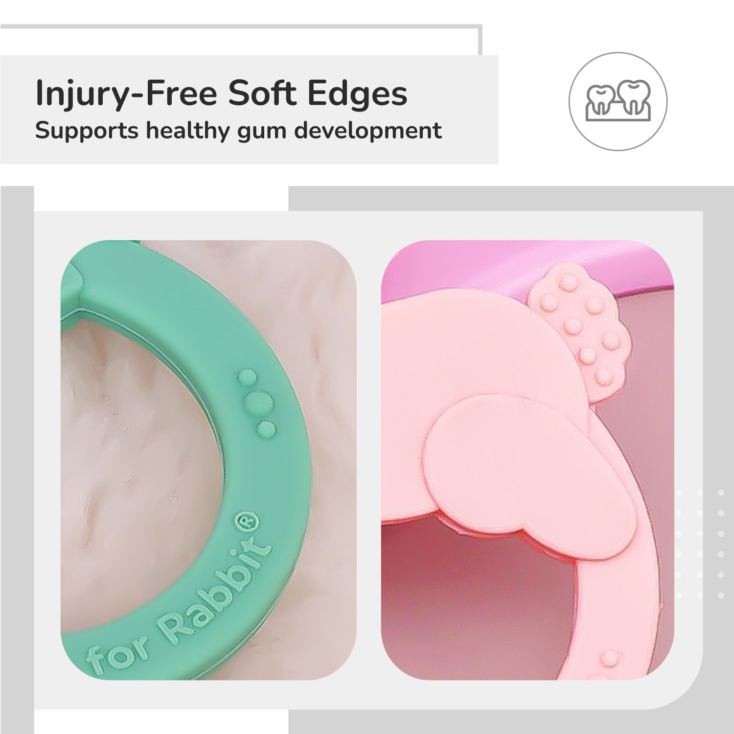 Tiny Bites Zoobie BPA Free Silicone Teethers For Babies