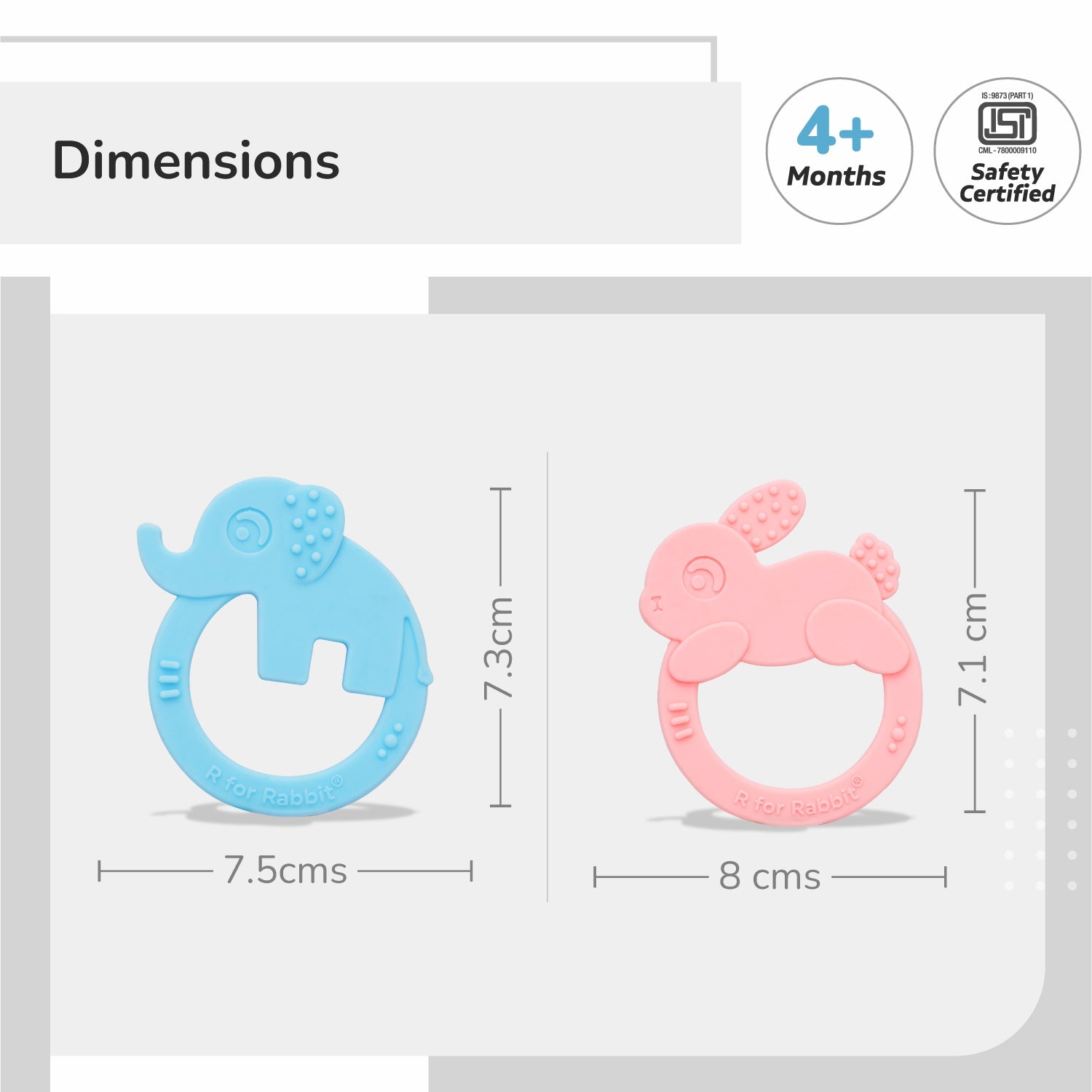 Tiny Bites Zoobie BPA Free Silicone Teethers For Babies