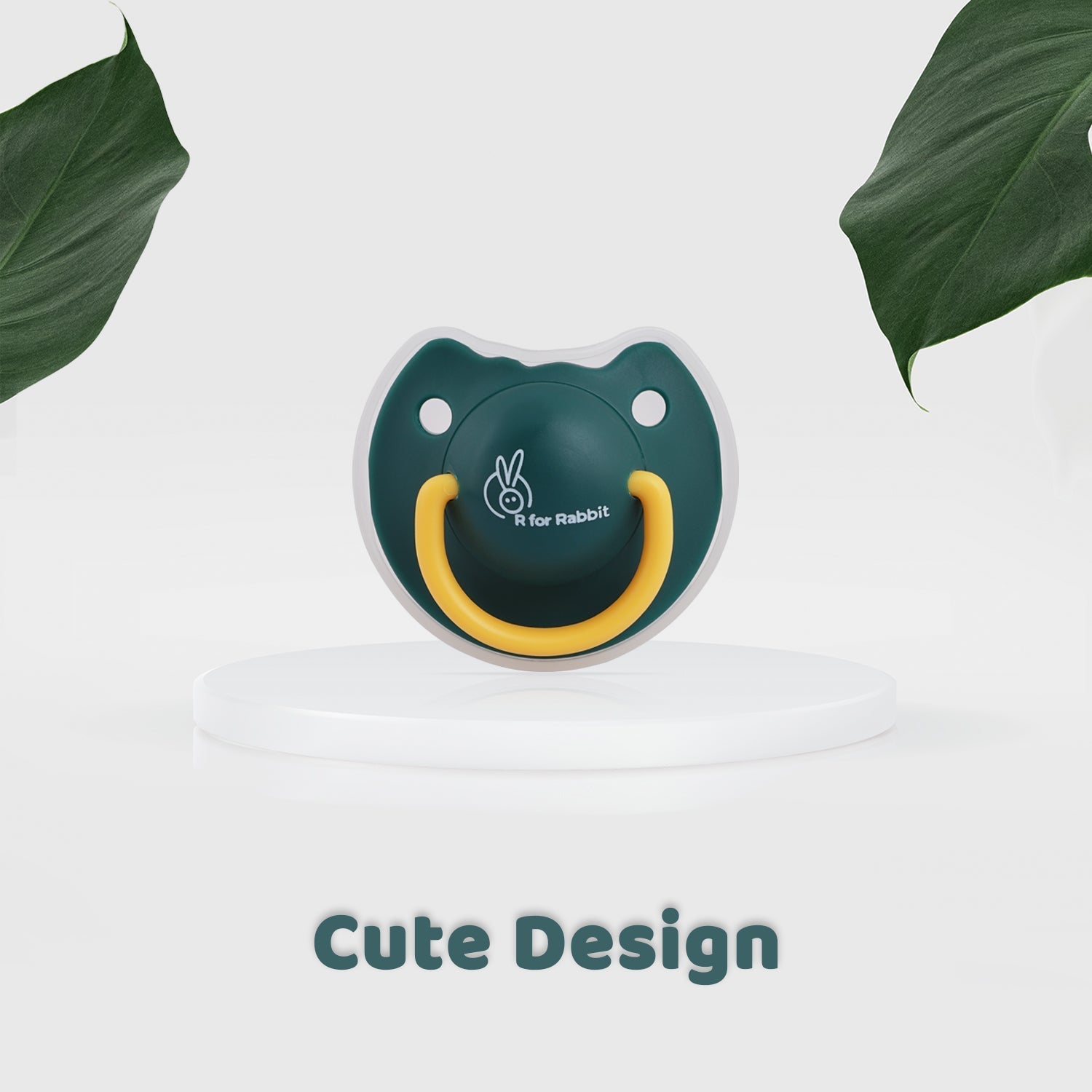 Tusky Green Food-Grade Silicone Orthodontic Pacifier For Babies