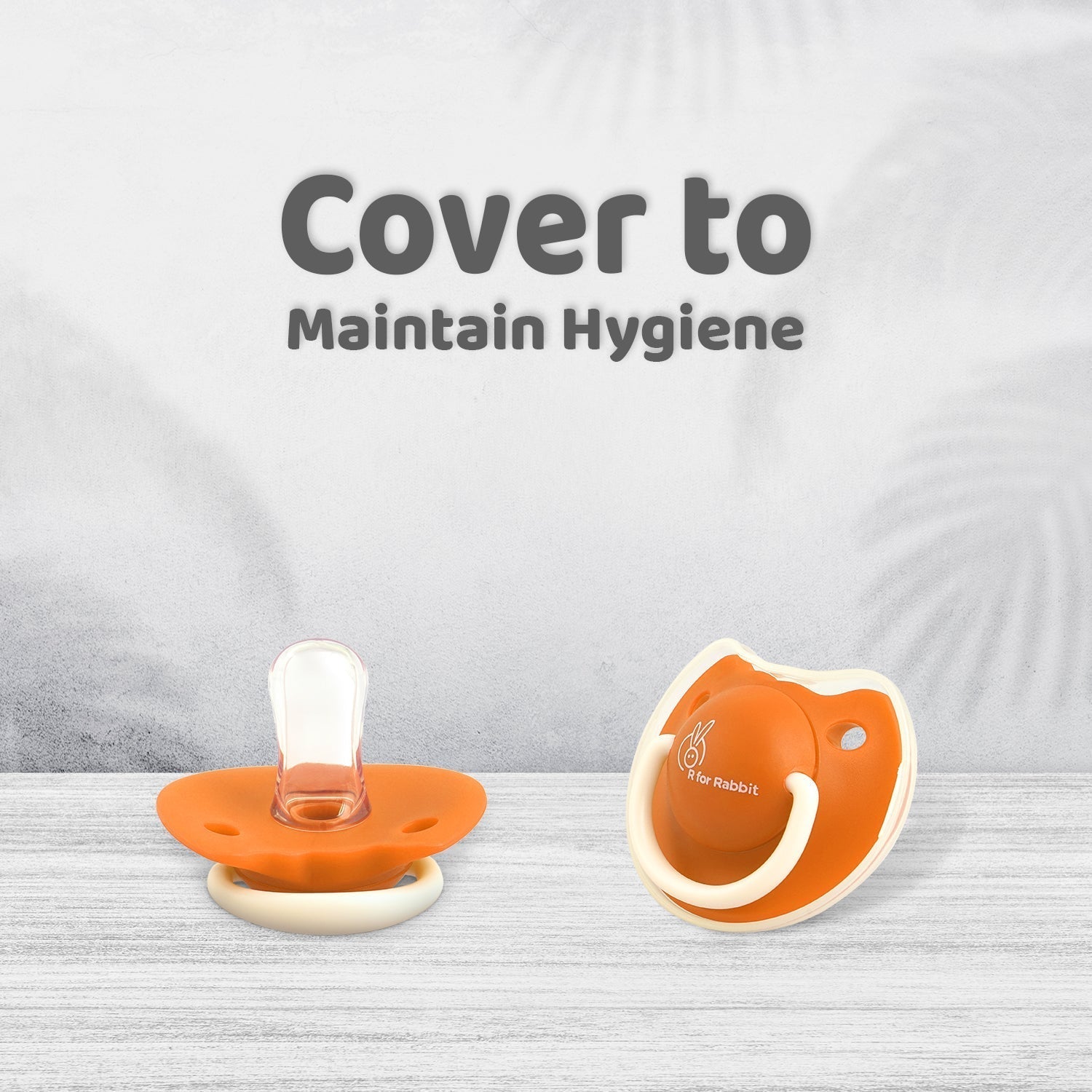 Tusky Orange Food-Grade Silicone Orthodontic Pacifier For Babies