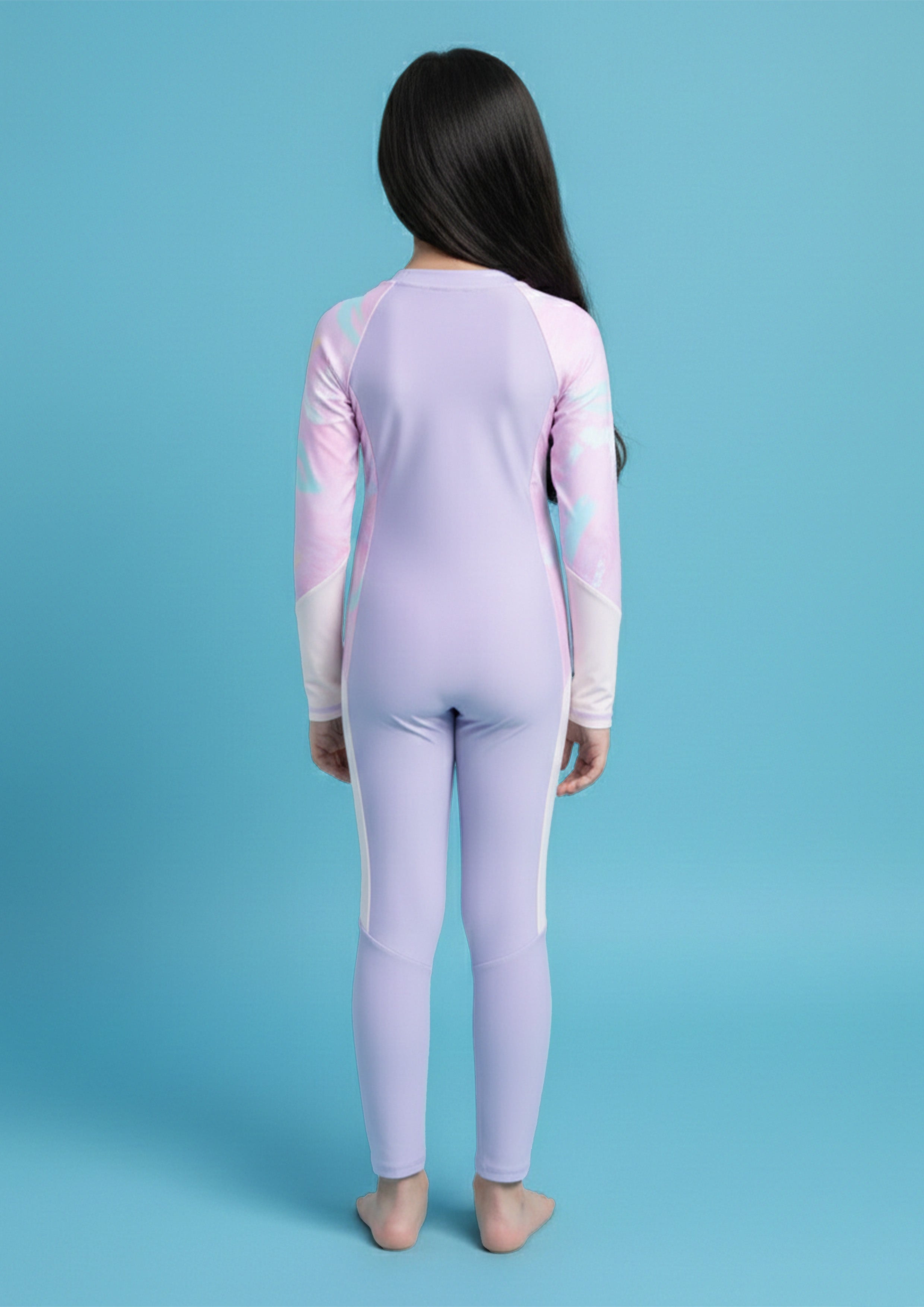 Rainbow Reef Girls Long Sleeve Full Length Swimsuit