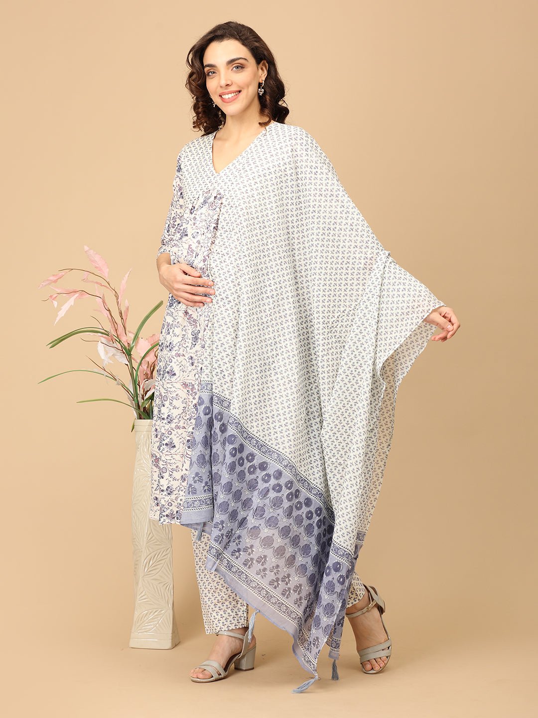  Rang-e-Ret Maternity and Nursing Kurta Set Multi