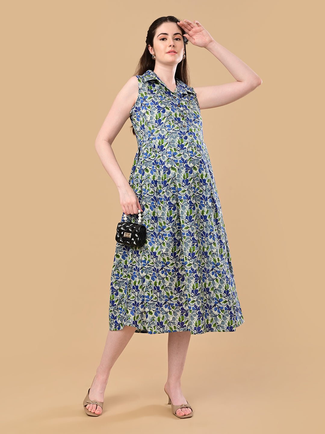  Rangriti Maternity and Nursing Dress Multi