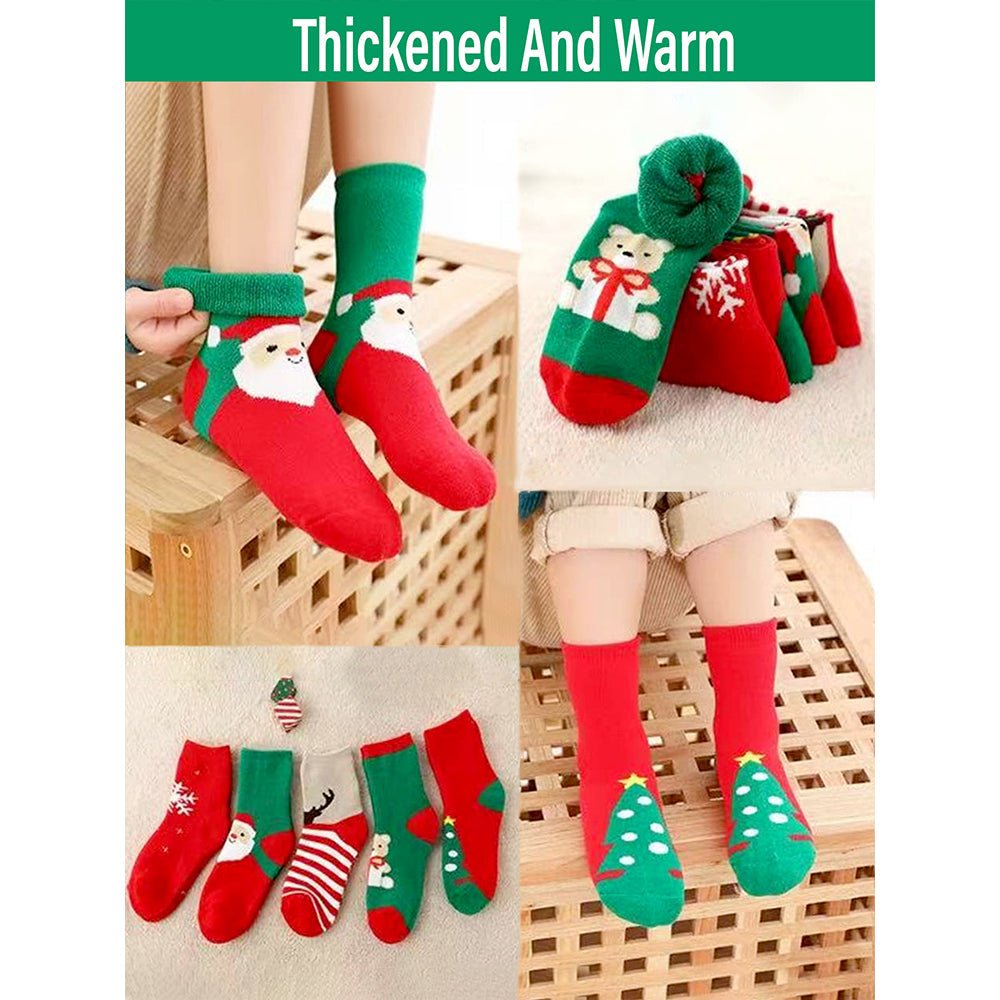 Little Surprise Box Red Green Christmas Ankle Socks Set