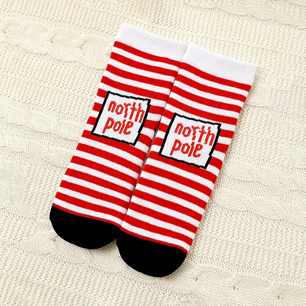 Little Surprise Box Red Green White Themed Christmas Ankle Socks Set