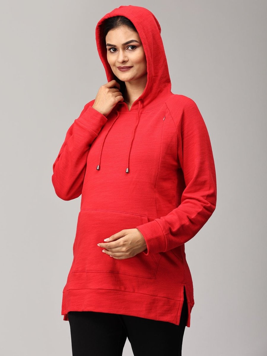  Red Riding Hood Maternity and Nursing Hoodie Sweatshirt Red