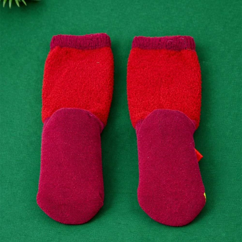 Little Surprise Box Red Santa Bell Christmas Themed Socks