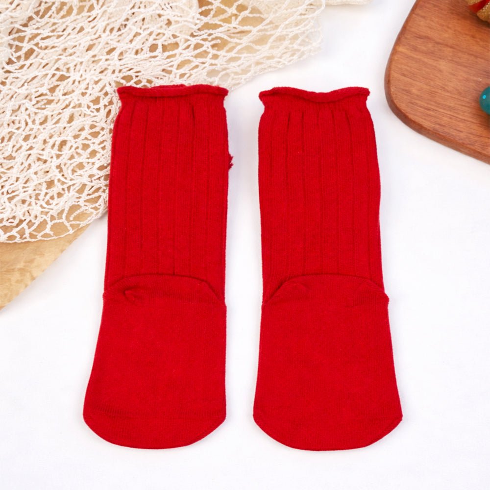 Little Surprise Box Red Santa Mittens Christmas Kids Ankle Socks