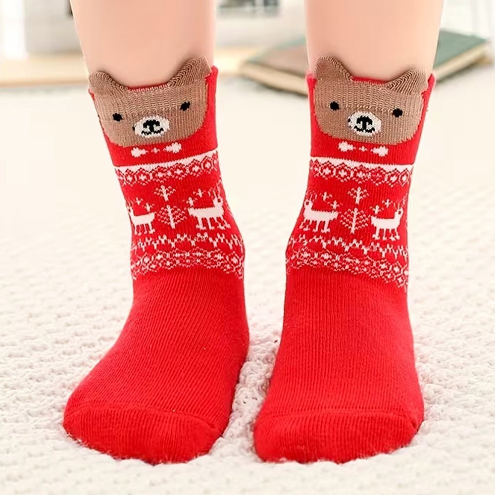 Little Surprise Box Red White Themed Christmas Ankle Socks Set
