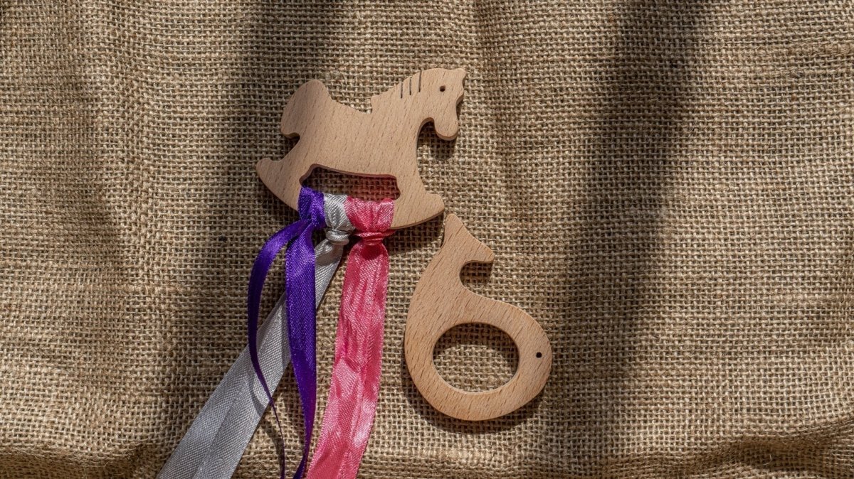 Rocking Potato Fish & Horse Beech Wood Teether For Babies