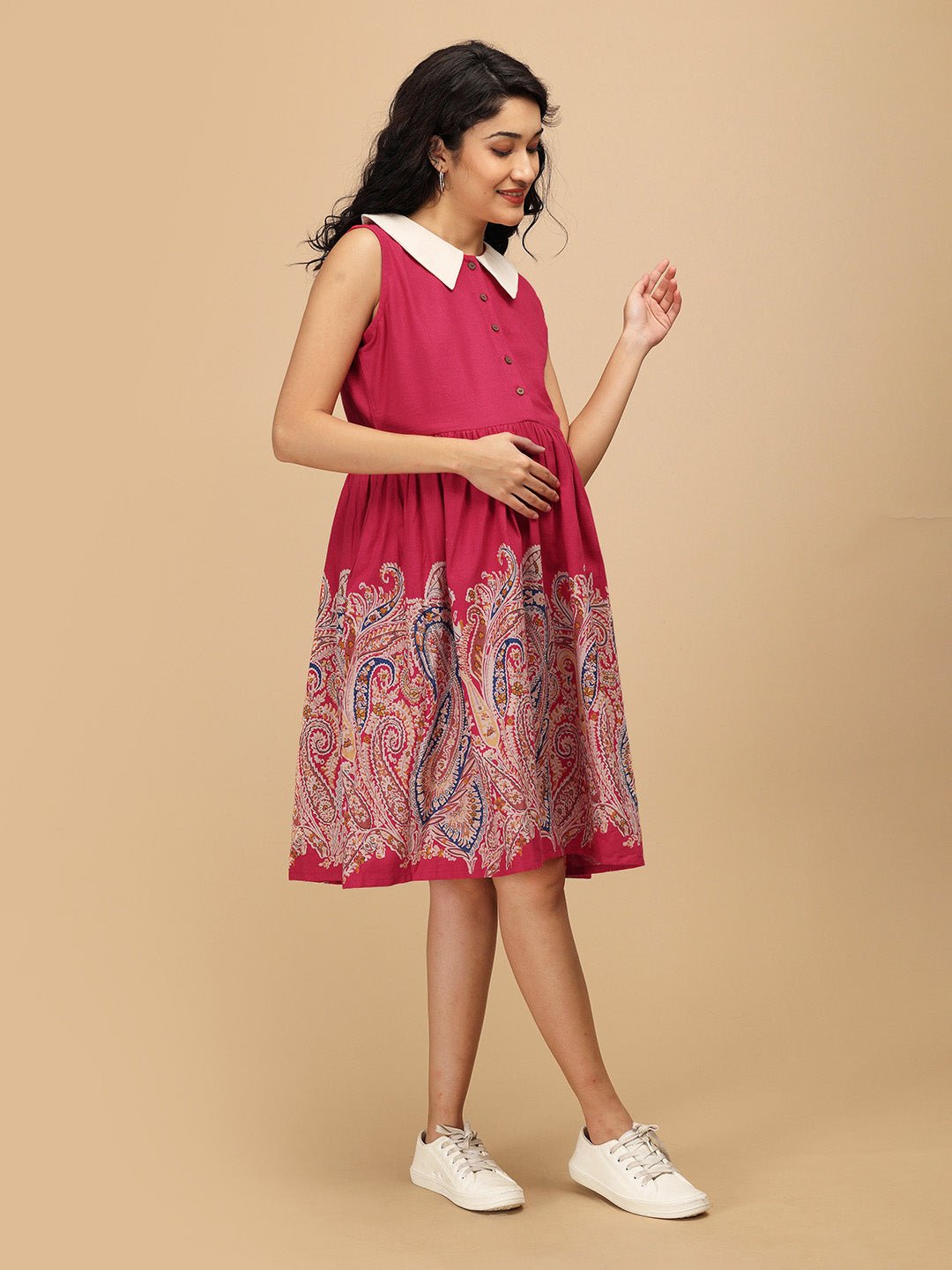  Rosé Lane Maternity and Nursing Dress Pink