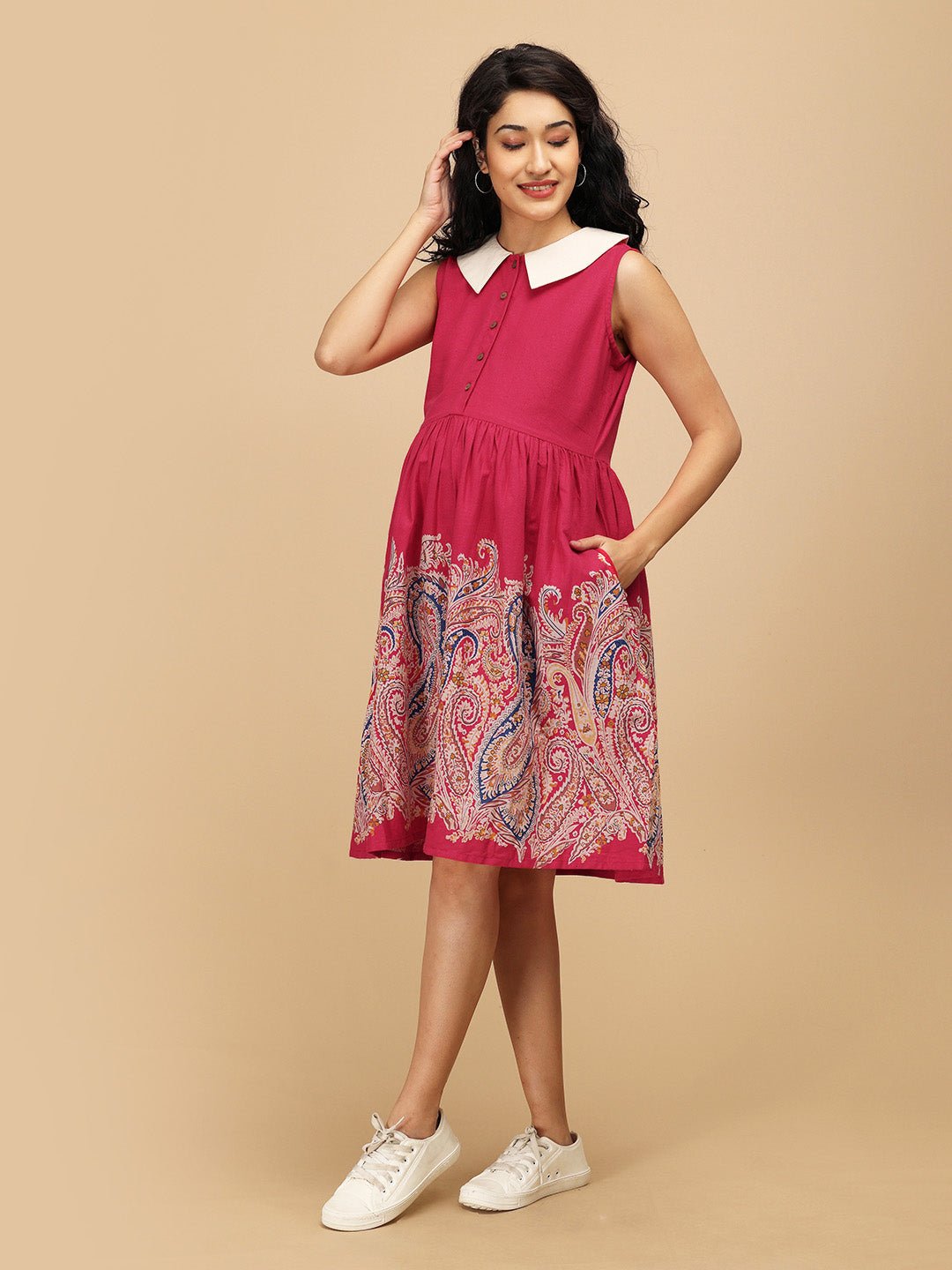  Rosé Lane Maternity and Nursing Dress Pink