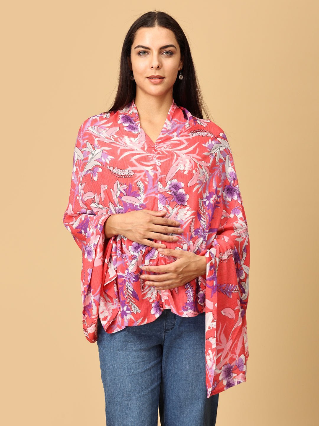  Rosy Bloom Nursing Cover And Top Multi