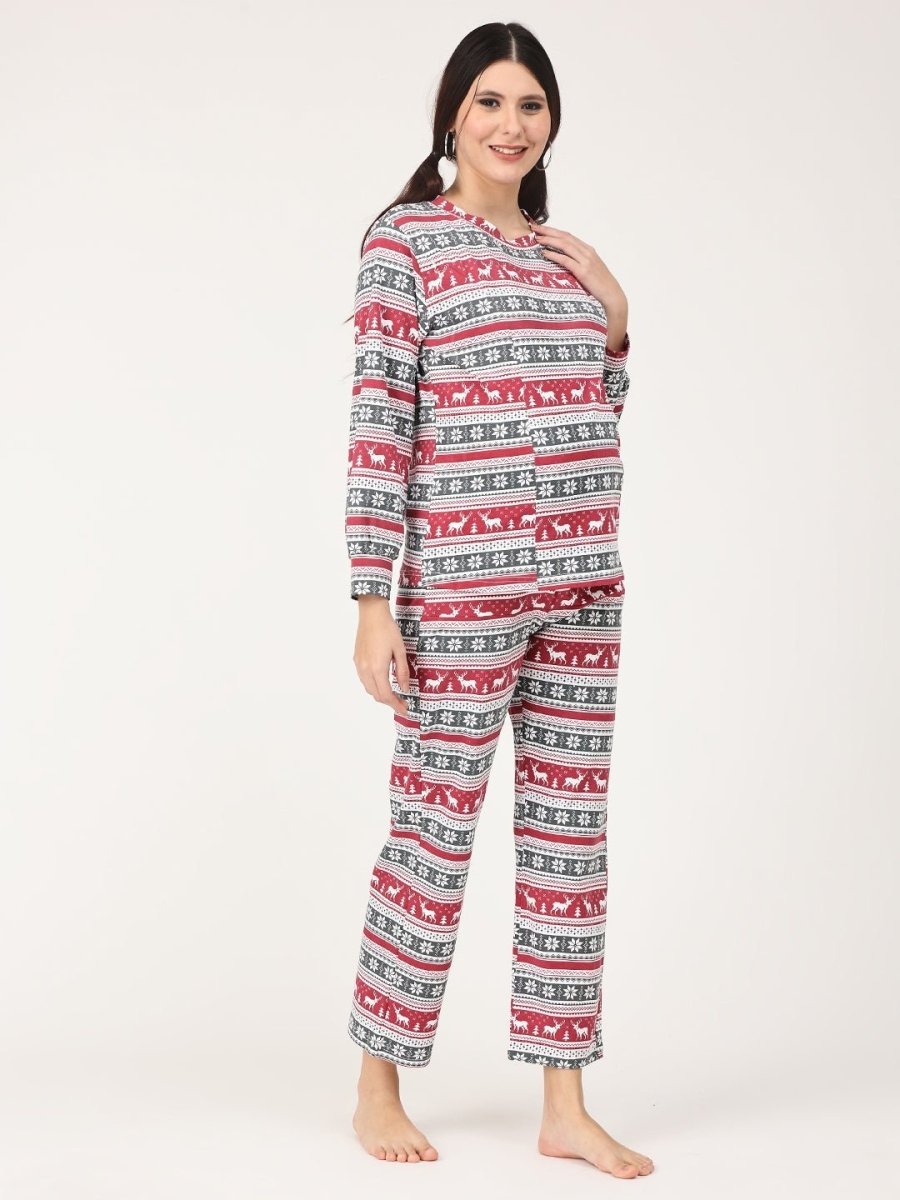  Rudolph Maternity and Nursing Sweatshirt Co Ord Set Purple