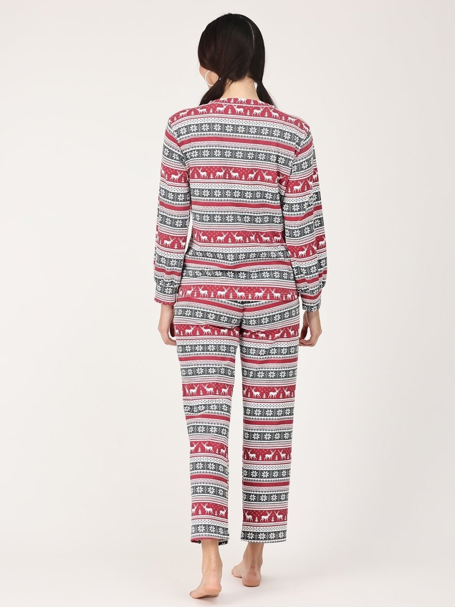  Rudolph Maternity and Nursing Sweatshirt Co Ord Set Purple