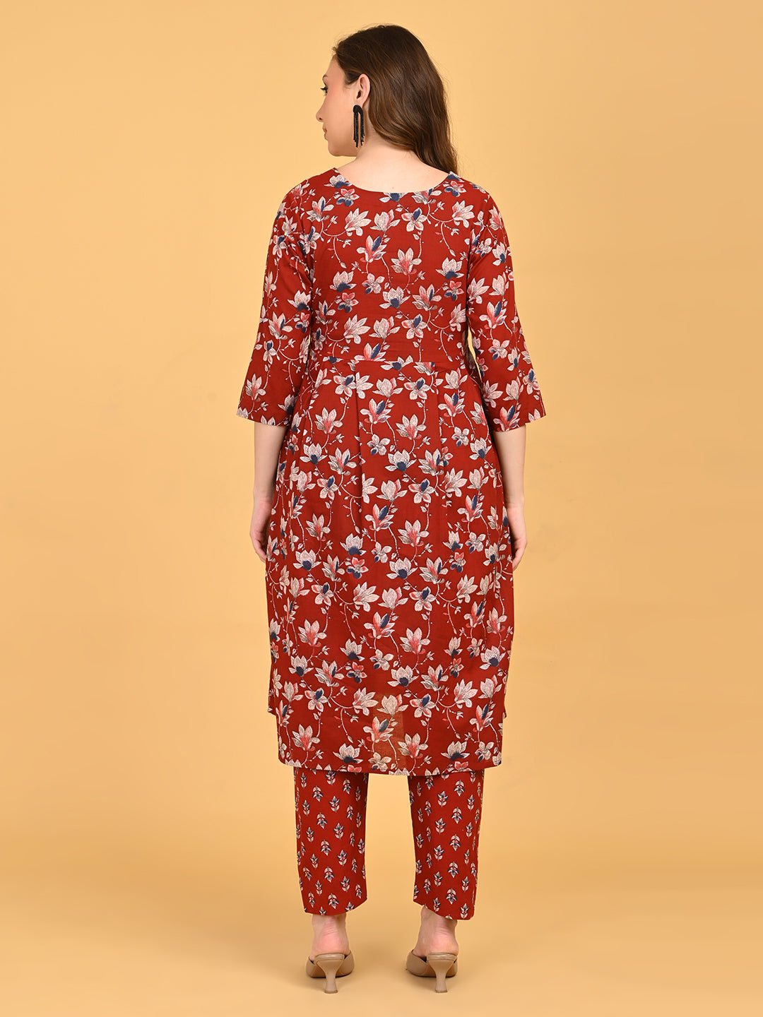  Ruhani Maternity and Nursing Kurta Set Maroon