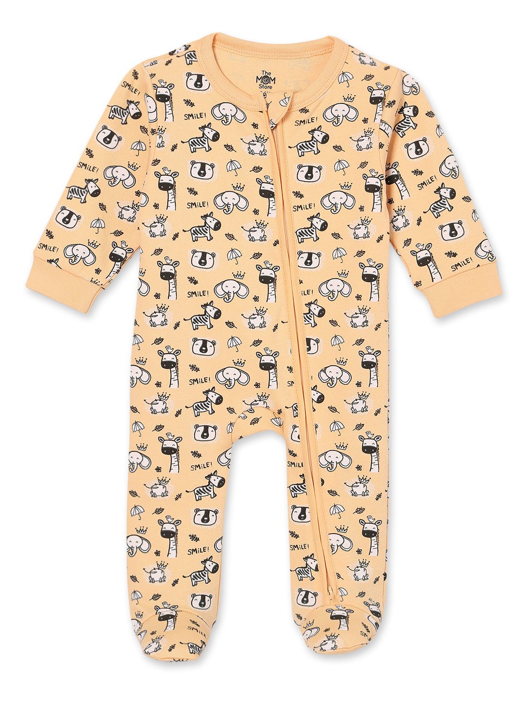  Rusty Jungle Infant Zipper Romper