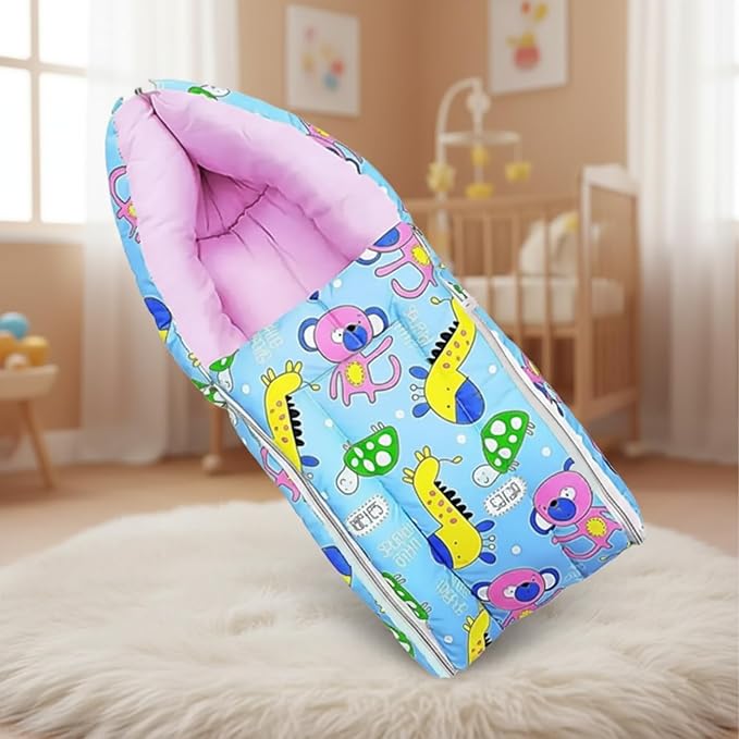 Pink Cotton Multi-Utility Sleeping And Carry Nest For Babies