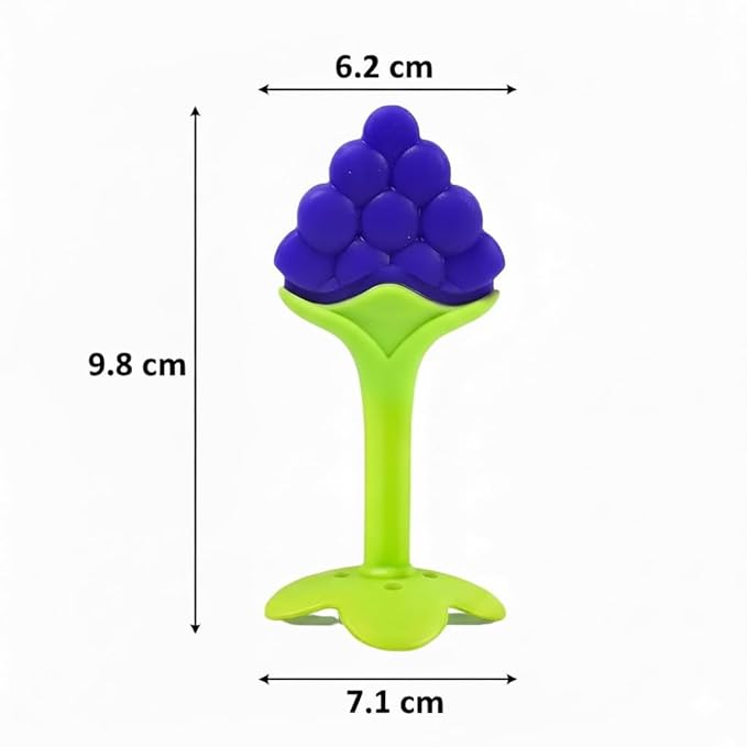 Safe-O-Kid Blue BPA-Free Silicone Grapes Fruit Teether For Babies