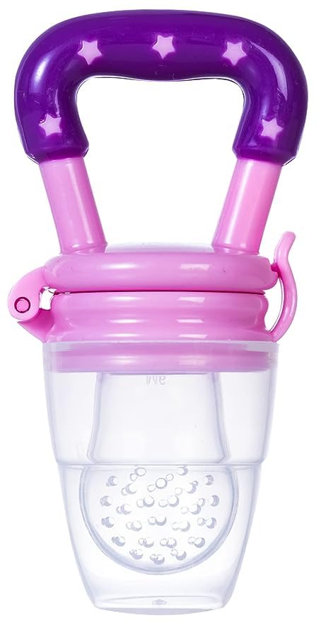 Safe-O-Kid Pink Silicone Fruit Nibbler For Babies