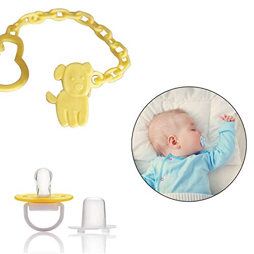 Safe-O-Kid Silicone Pacifier With Holder Chain For Babies