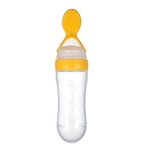 Safe-O-Kid Squeezy Silicone Soft Tip Food Feeder Bottle For Babies