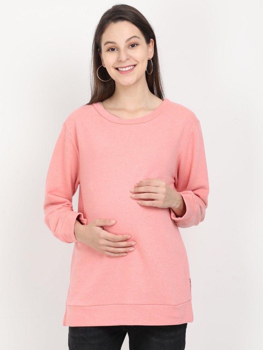  Salmon Maternity and Feeding Sweatshirt Salmon