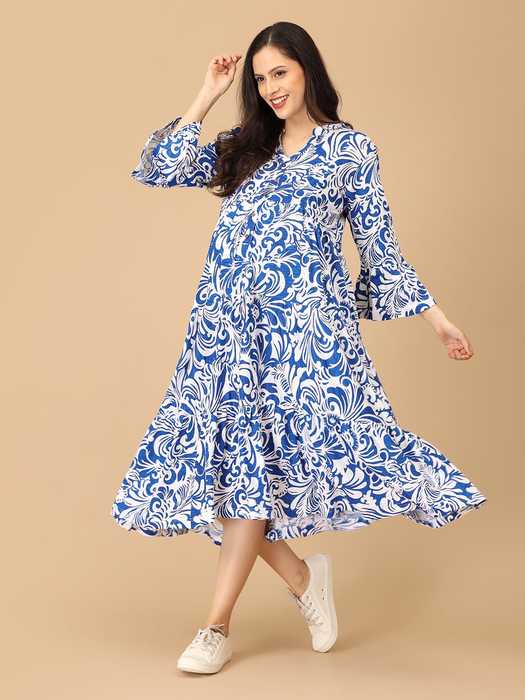  Santor-dreamy Maternity and Nursing Dress White