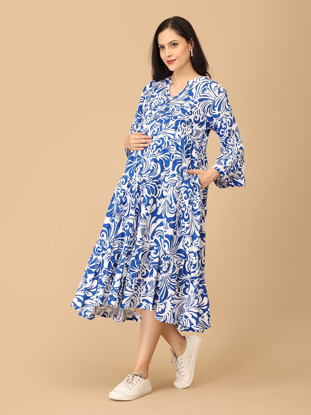  Santor-dreamy Maternity and Nursing Dress White
