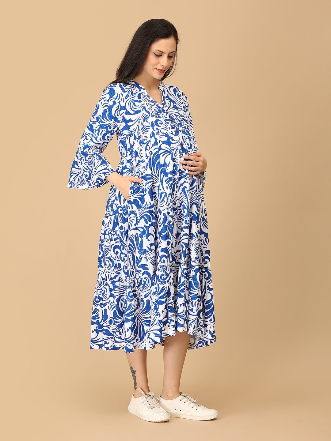  Santor-dreamy Maternity and Nursing Dress White